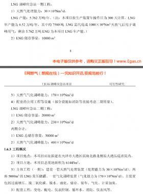 天津LNG調(diào)峰(液化、氣化）應(yīng)急站項目可行性研究報告